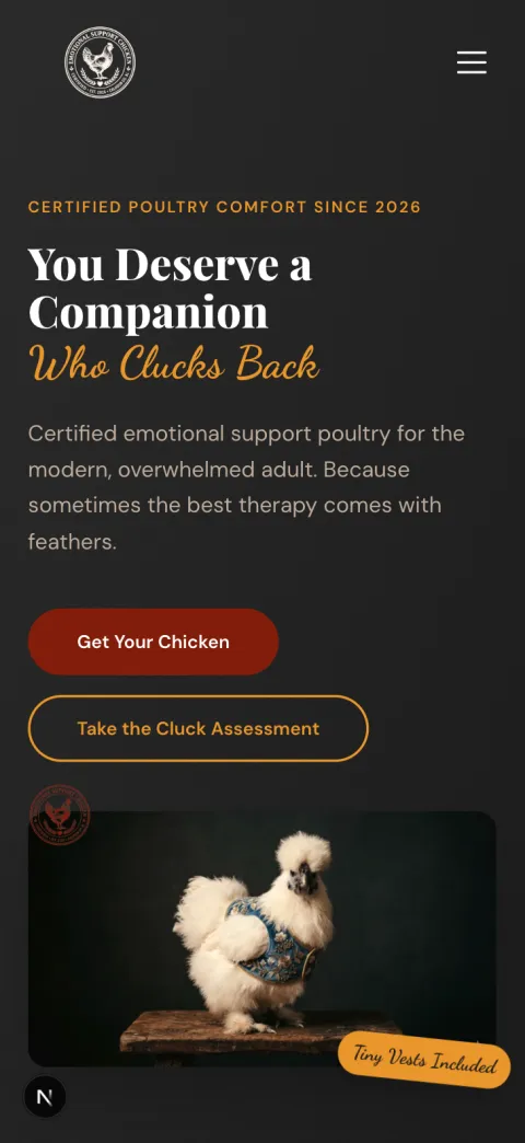 Emotional Support Chicken on mobile